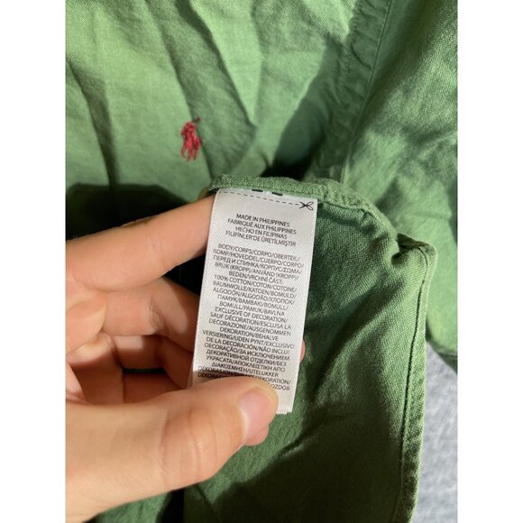 Ralph Lauren Shirt Mens Small Green Classic Fit Short Sleeve Button Down Casual - Picture 6 of 10